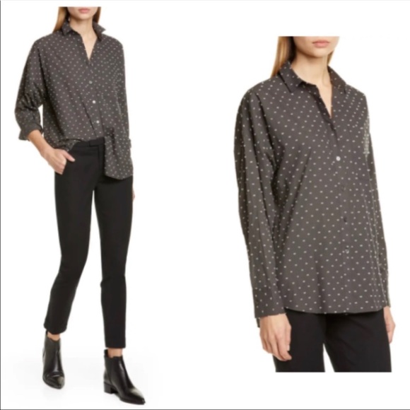 ATM Anthony Thomas Melillo Clip Dot Boyfriend Top - Picture 2 of 8